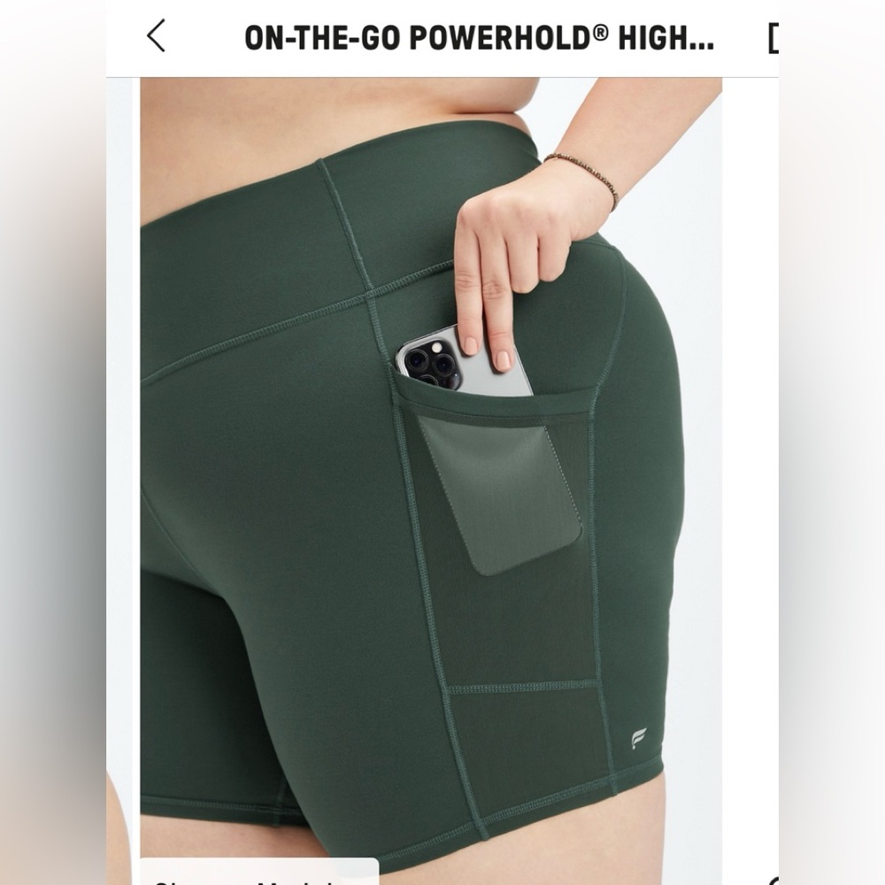 Fabletics “On-the-go powerhold high waisted 6” shorts”